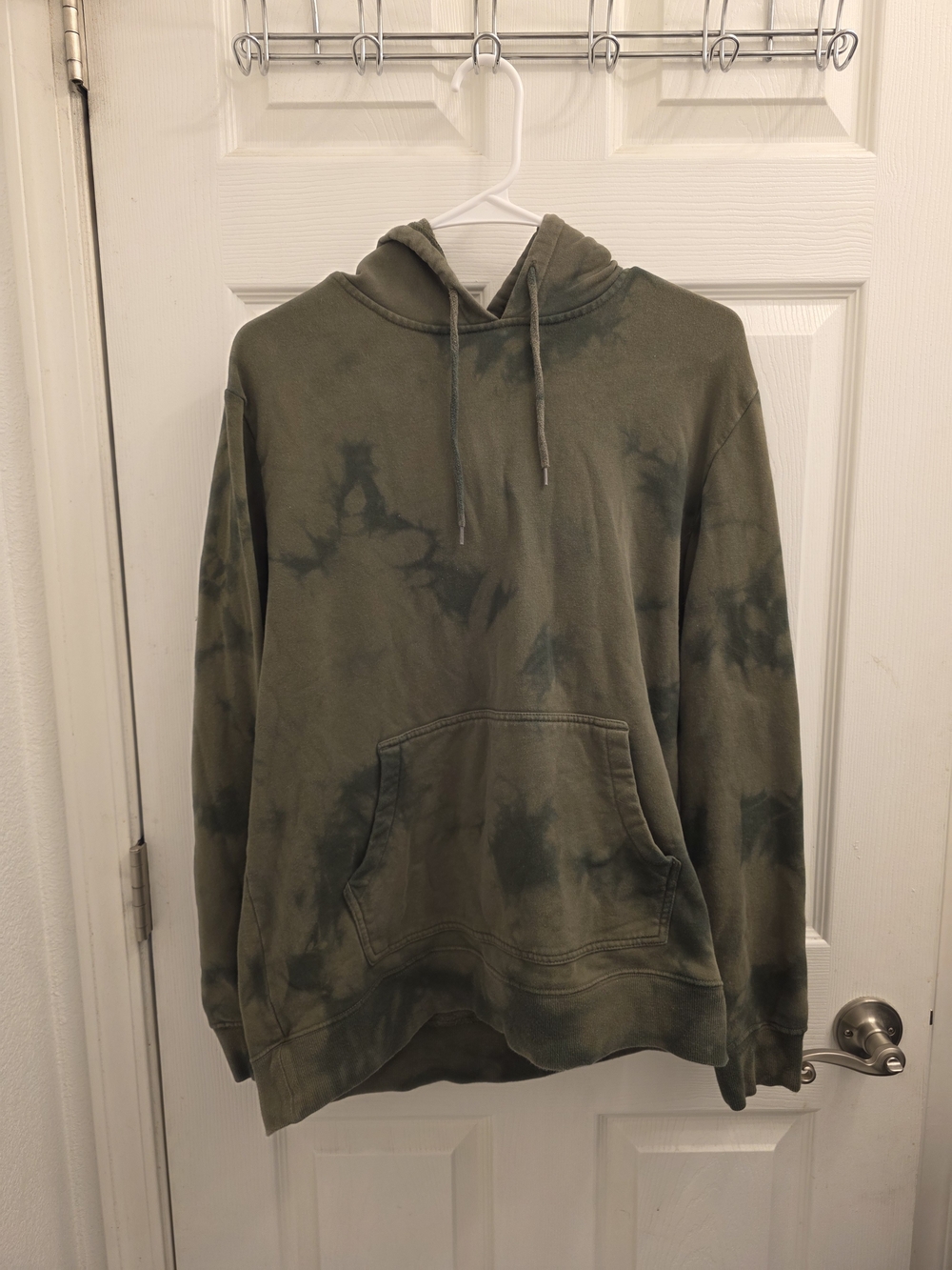 Women's Olive Tie-Dye Hoodie Sweatshirt